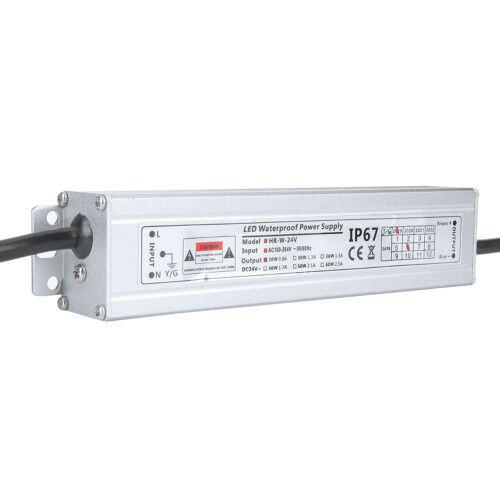 Τροφοδοτικό LED με κέλυφος αλουμινίου, IP67, αδιάβροχο, ανθεκτικό στην υγρασία, 1