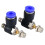 Hastighedsregulatorforbindelse med flowhastighedskontrolfunktion, trykbar pneumatisk fitting til kun luftsystemer, inline 5
