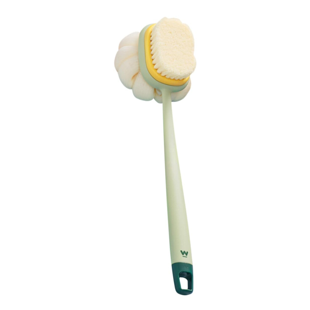 DoubleSided Back Scrubber with Long Handle Bath Brush for Shower and Gentle Skin Exfoliation