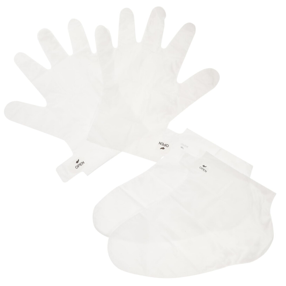 Moisturizing Gloves for Dry Cracked Hands and Exfoliating Foot Mask for Dead Skin Removal 2pcs