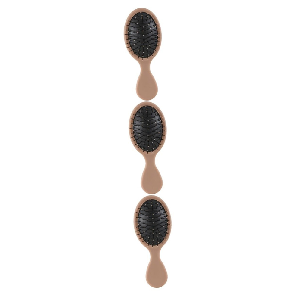 3pcs Detangling Hair Brush Set with Ergonomic Curved Handle, Scalp Massage Comb for Travel