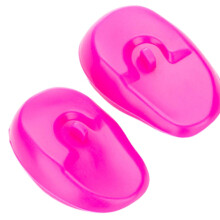 Silicone Ear Covers for Hair Dye, Reusable Waterproof Ear Protectors, Full Ear Protection Pink