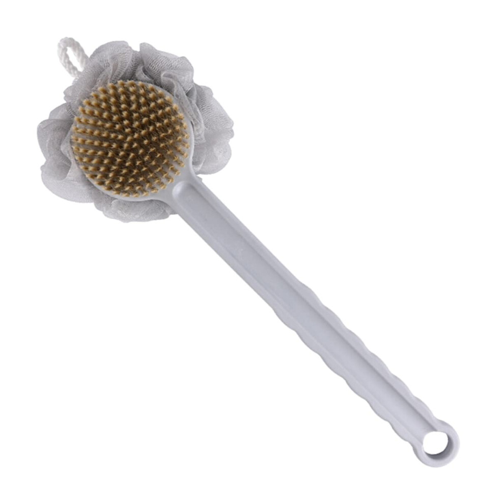 Long Handle Bath Brush DualSided Exfoliating Back Scrubber for Shower and Dry Wet Use