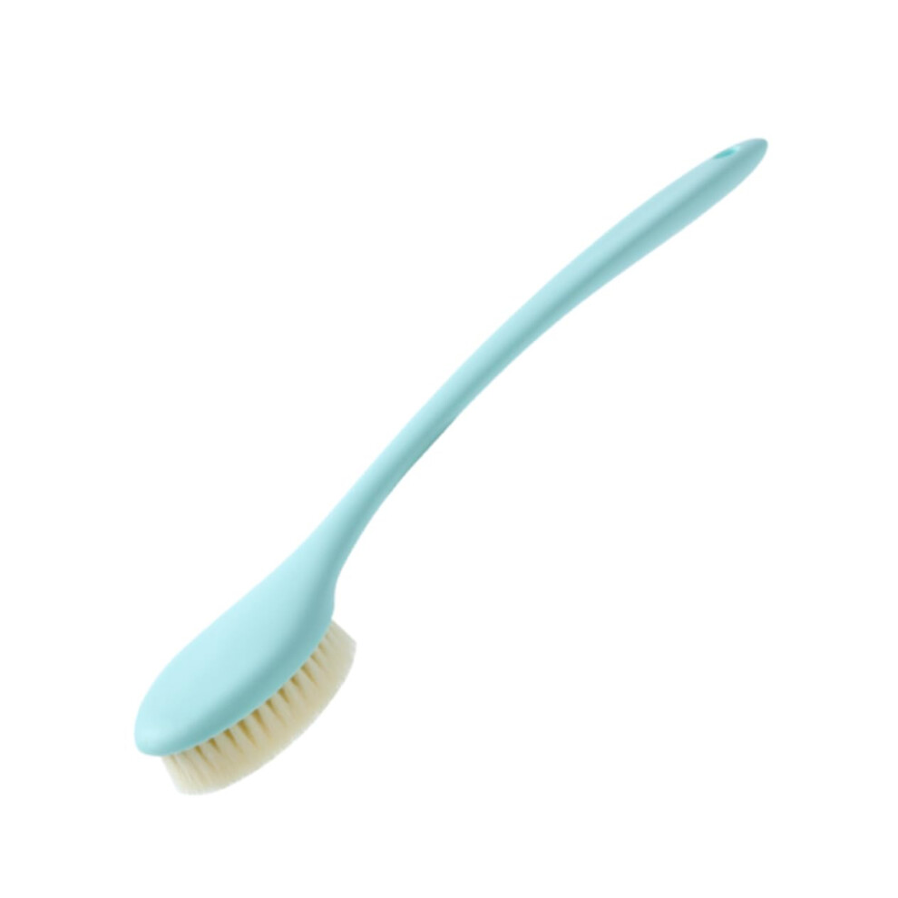 Long Handle Bath Brush with Soft Bristles for Back Exfoliating and Dead Skin Removal â Blue