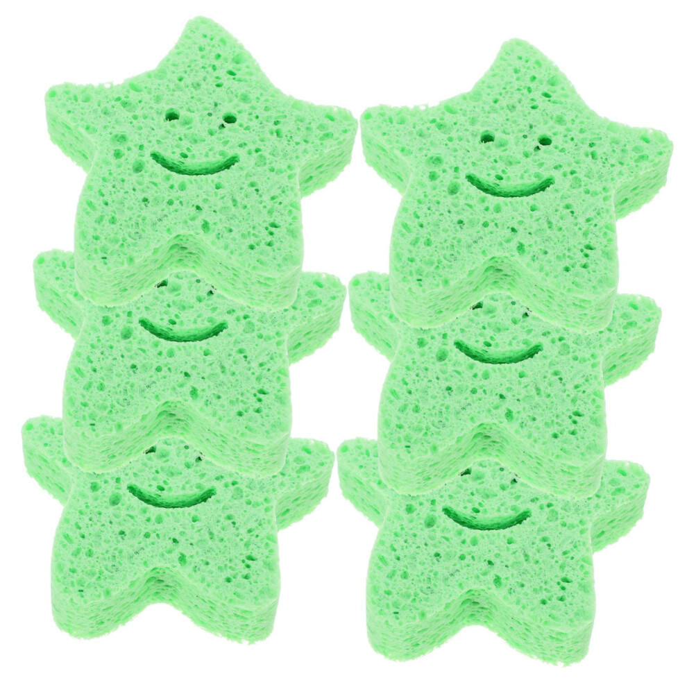 6pcs Cartoon Bath Sponge for Kids with Gentle Exfoliation and Durable Shower Scrubber