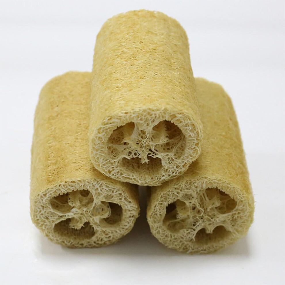 4 Inch Natural Loofah Sponges for Dishwashing, Bath and Gentle Skin Exfoliation EcoFriendly