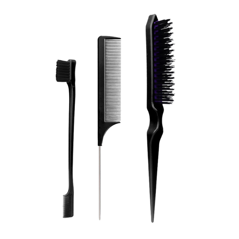 Unisex Hair Comb Set Of 3 Double Sided Hair Combs With Dualsided Styling Design For All Hair Types