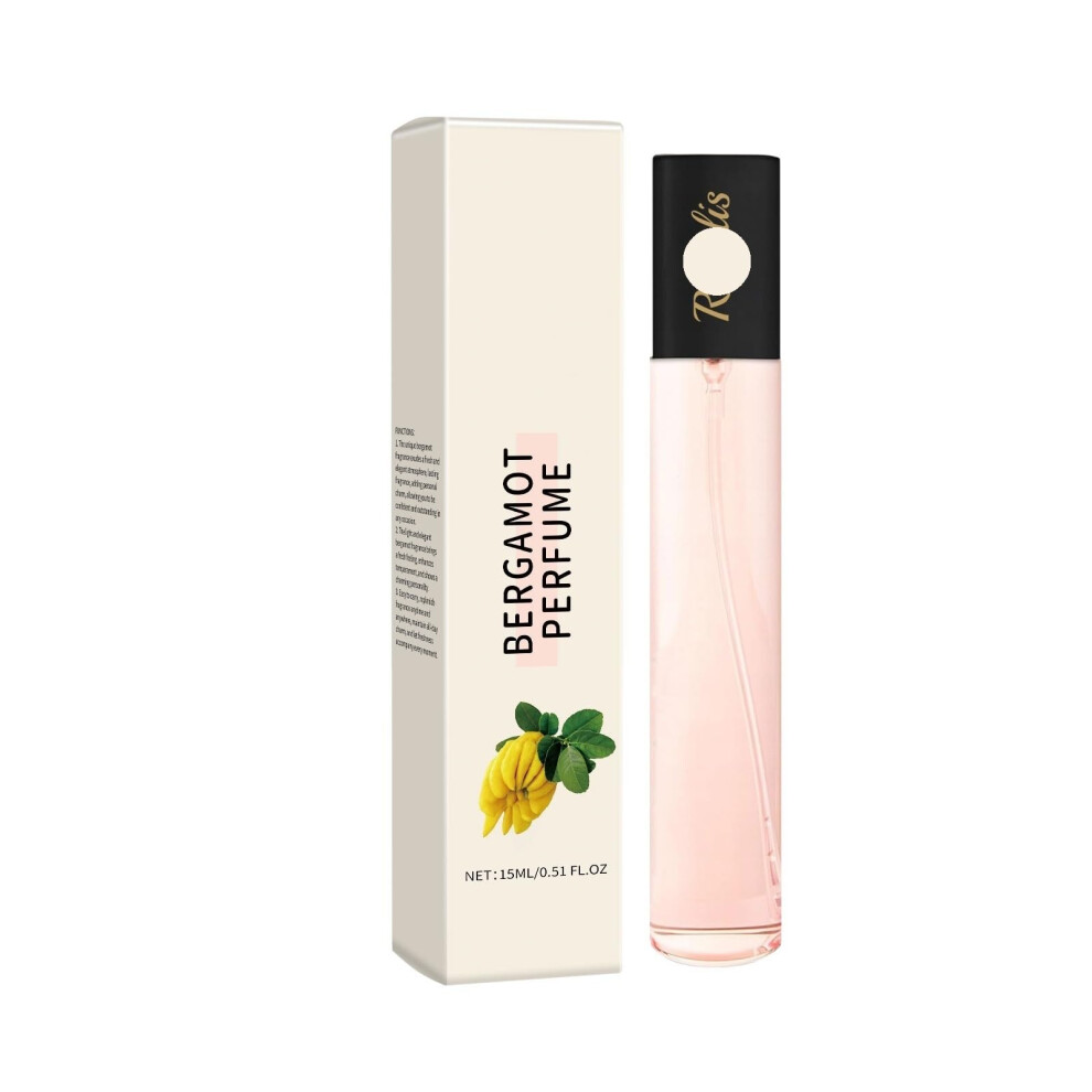 Portable Perfume with LongLasting Citrus Rose Scent, Travel Size Bergamot Rose Fragrance for Women