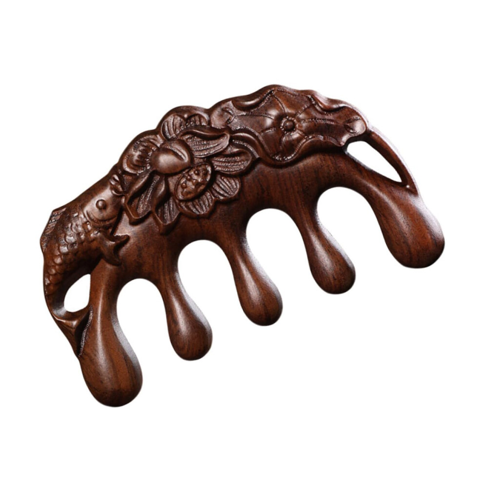 Unisex Wooden Scalp Comb For Women, Wide Tooth Detangling And Gentle Massage, Lightweight Travelfriendly