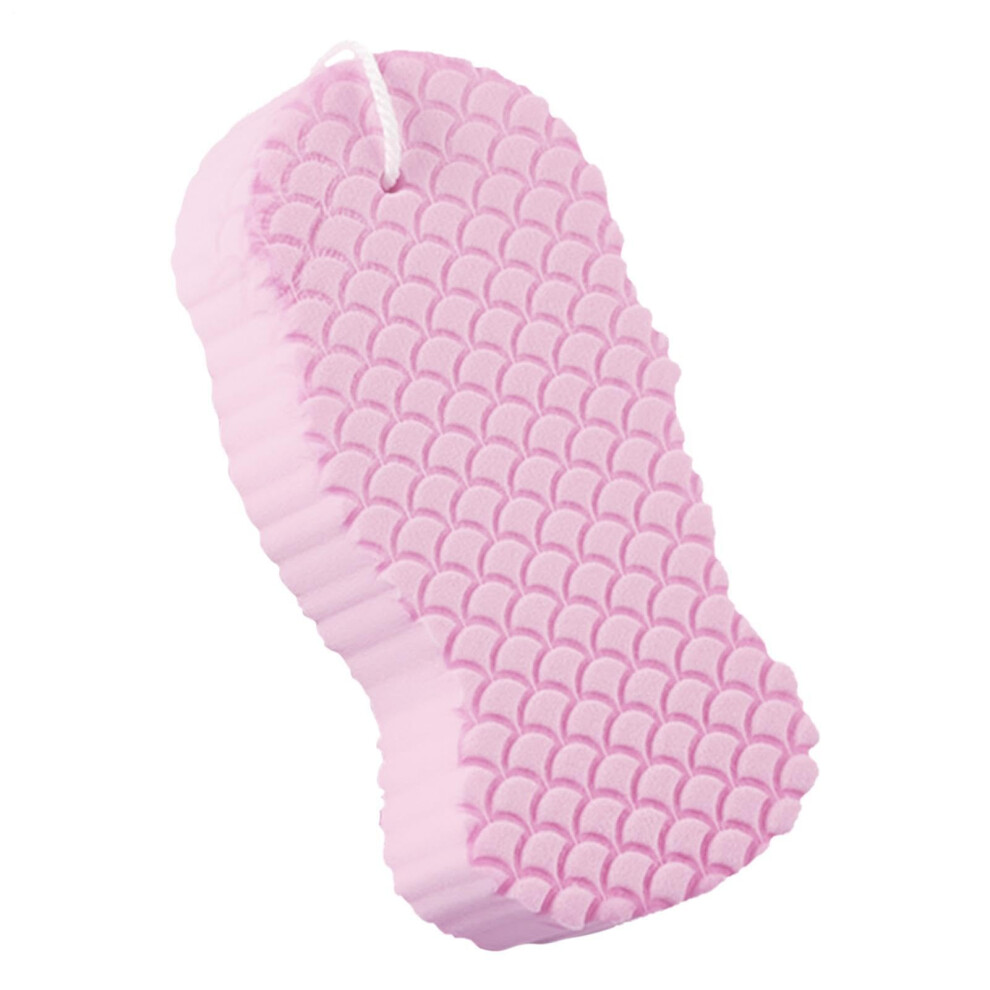 Pink Soft Exfoliating Bath Sponge With Gentle Skin Care, Pva Body Scrubber For Sensitive Skin, Reusable