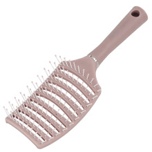 Curved Vented Hair Brush for Faster Blow Drying and Paddle Detangling Wet Dry Hair Pink