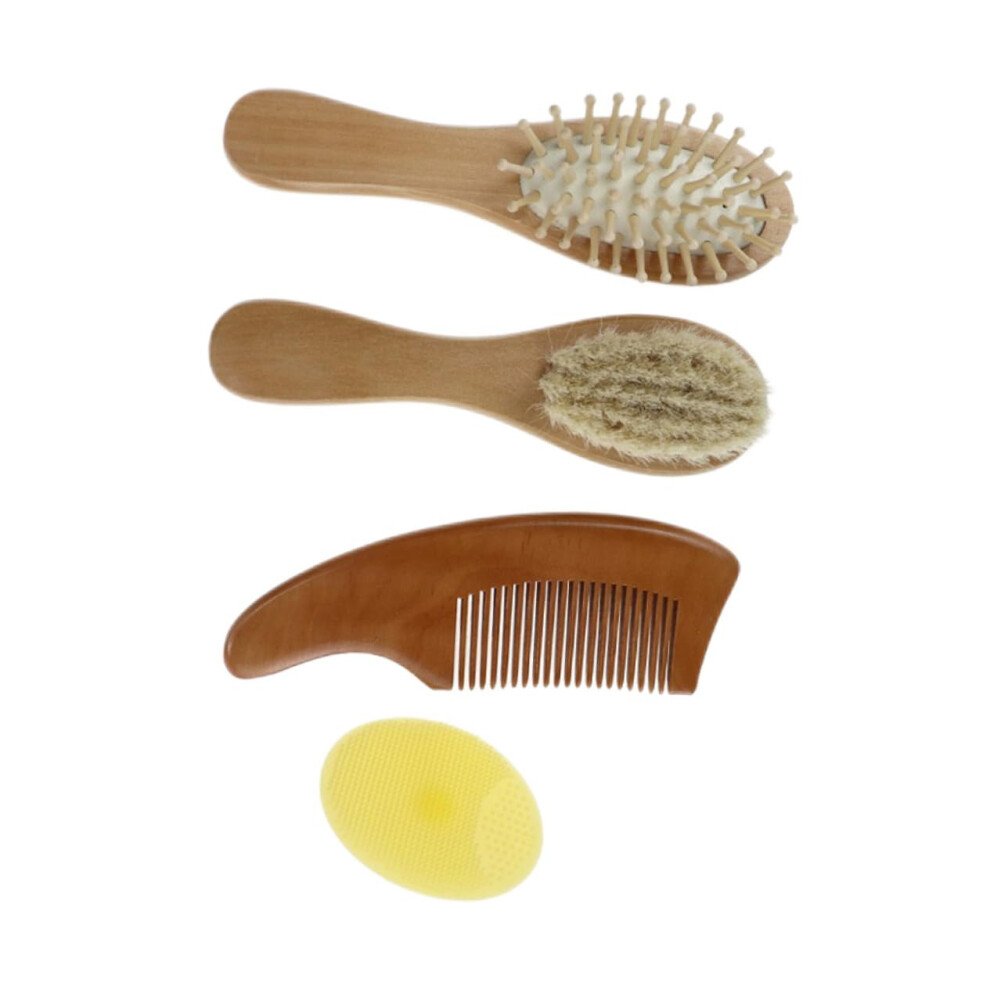 Baby Hair Brush and Comb Set for Newborns with Soft Bristles and Gentle Scalp Care