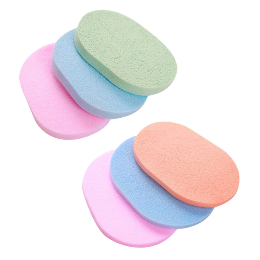 6Pcs Reusable Facial Cleansing Sponge Set, Gentle Exfoliating Face Scrubber for Travel and Home