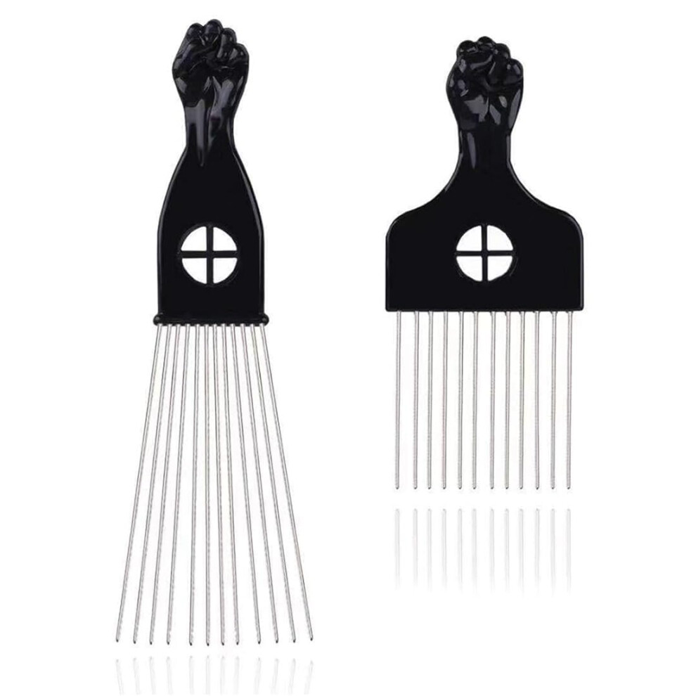 Unisex Afro Pick Comb For Curly Hair With Ergonomic Grip, Widetooth Detangling And Gentle Scalp Care