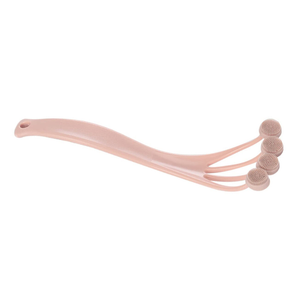 Long Handle Bath Brush with Soft and Stiff Bristles for Back Scrubbing Wet or Dry Exfoliation