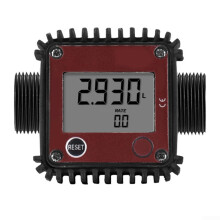 Dn25 External Thread Digital Display Gear Flow Meter 10100 L/min Range, Accuracy 1%, Repeatability 0.5%, Oil Wa