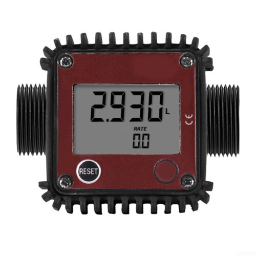 Dn25 External Thread Digital Display Gear Flow Meter 10100 L/min Range, Accuracy 1%, Repeatability 0.5%, Oil Wa