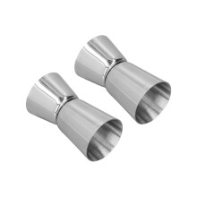 Shaker a doppia testa, bordo dritto, 24 oz, argento