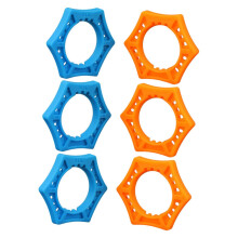 Microphone AntiRolling Silicone Rings 6Piece Set For Handheld And Wireless Mics Hexagonal Design KTV Home Use