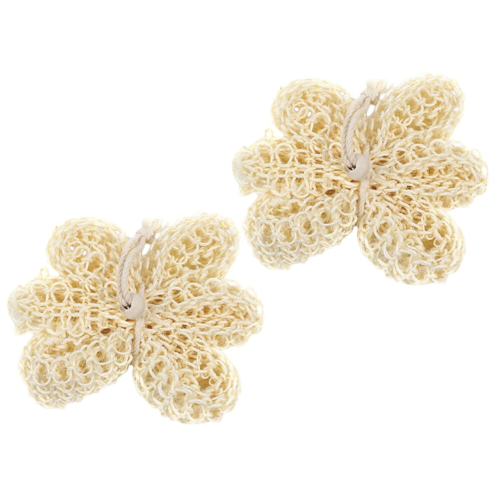 2pcs Shower Loofah Bath Sponge for Gentle Exfoliation and Rich Foamy Lather Travel Size