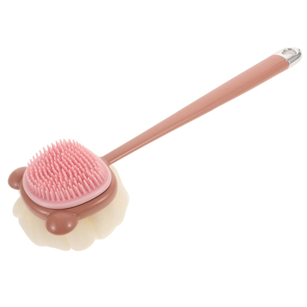 Long Handle Back Scrubber DualSided Shower Brush for Gentle Skin Exfoliation