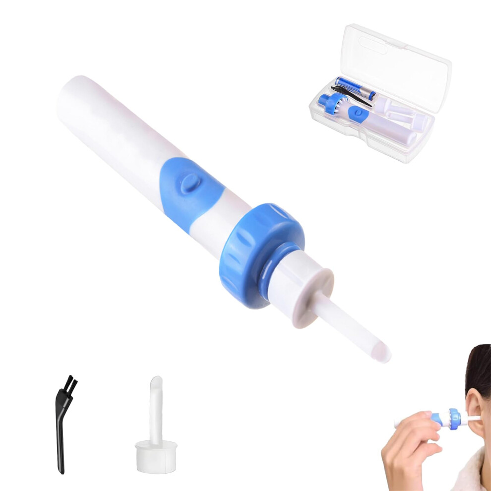 Ear Wax Removal Tool with Gentle Vacuum Suction, Electric Ear Cleaner with Soft Silicone Tips for All Ages