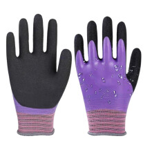 Safety Work Gloves Waterproof Double Latex NonSlip Wet Grip for Gardening Kitchen Cleaning