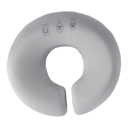 Face Down Massage Pillow Grey Memory Foam Face Cradle for Spa Table with Removable Cover