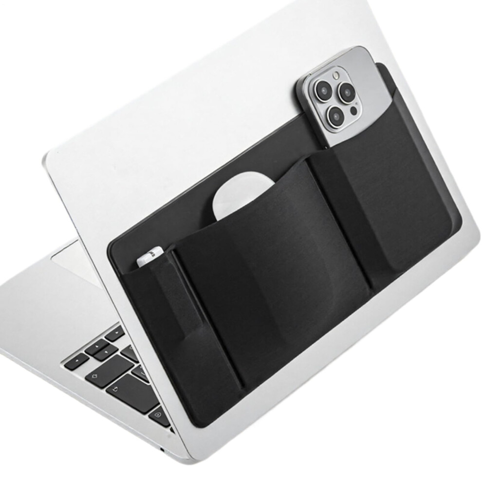 Laptop Accessories Organizer With 3Pocket Storage And Adhesive Laptop Mouse Holder For Commuters 9365369482579