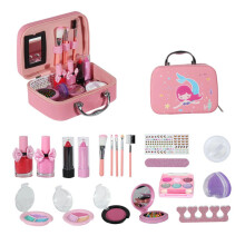 Maquillage pour enfants sûr et hypoallergénique, kit de maquillage lavable pour jeux d'imitation avec vernis à ongles pelable, ensemble de