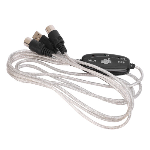 Plug Controller Adapter Cord USB To MIDI Cable Converter Editing And Recording Support Music Studio Keyboard Interface With 16 Channels Support Wide