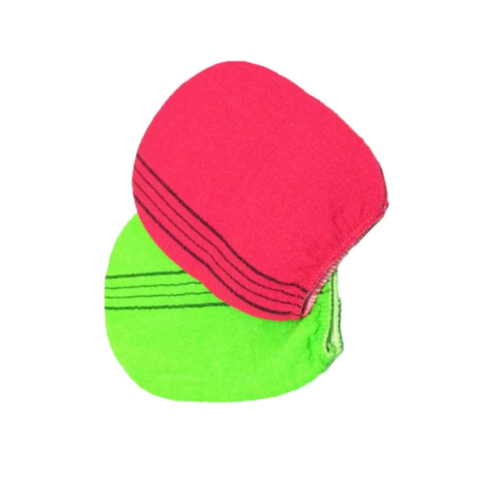 2pcs Exfoliating Bath Gloves for Shower Gentle Skin Scrubbing Soft Rayon for Men and Women