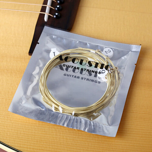 Replacement Guitar Strings Set for Acoustic, Phosphor Bronze Wound 6 String, Durability Enhanced with Premium Coating, Optimum Tuning Stability for 1