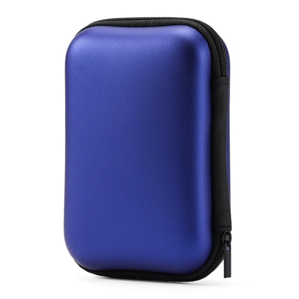 External Hard Drive Case Shockproof Water Resistant 2.5 Inch Hdd Protective Bag Navy Blue 9365369483019
