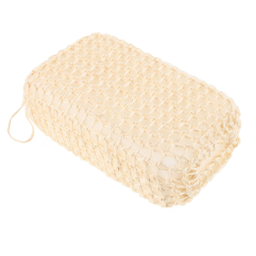 Exfoliating Body Scrubber Natural Sisal Bath Sponge for Gentle Skin Care and Back Cleaning Shower
