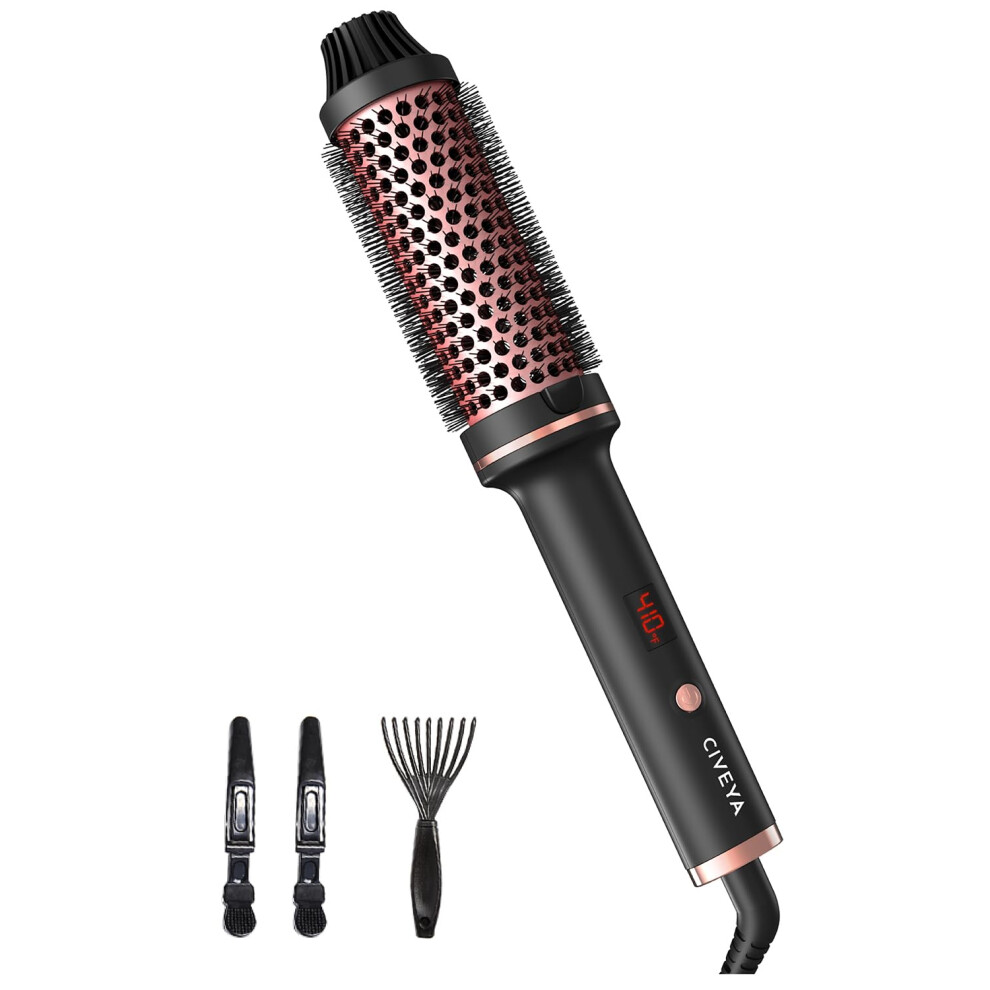 Heated Round Brush 1.5 Inch Ionic Hair Brush with Fast Heating for Voluminous Salon Blowouts
