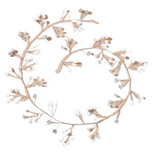 Bridal Hair Vine Crystal Pearl Silver 50cm Elegant Floral Wedding Hair Accessories for Brides