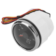 52mm Marine-Spannungsanzeige 8-16V, 7-Farben-Hintergrundbeleuchtung, Wasserdicht IP67