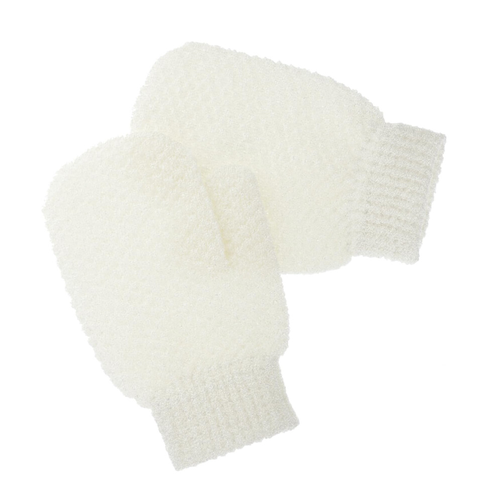 2Pcs Exfoliating Gloves for Shower Ergonomic Body Scrub Mittens Gentle Skin Exfoliation for All Skin Types