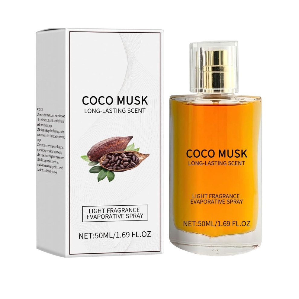 Men's Chocolate Musk Cologne Long Lasting Eau De Toilette 50ml Rich Chocolate and Warm Musk