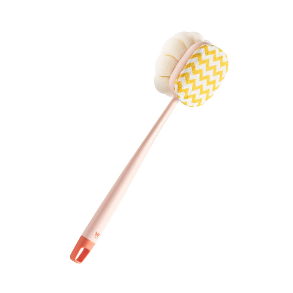 Back Scrubber with Long Handle, DualSided Bristles for Gentle Exfoliating and Rich Foam Shower