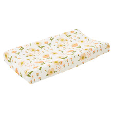 Changing Pad Cover Soft Cotton Waterproof Floral Pink Easy Fit for Baby Nursery Diaper Table