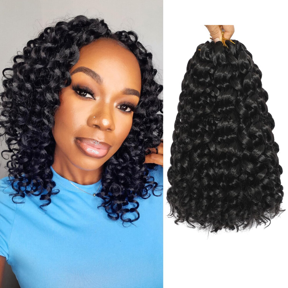 12 Inch Curly Crochet Hair Extensions with Natural Curl Definition, Soft Texture, Low Maintenance Style, Pack of 7