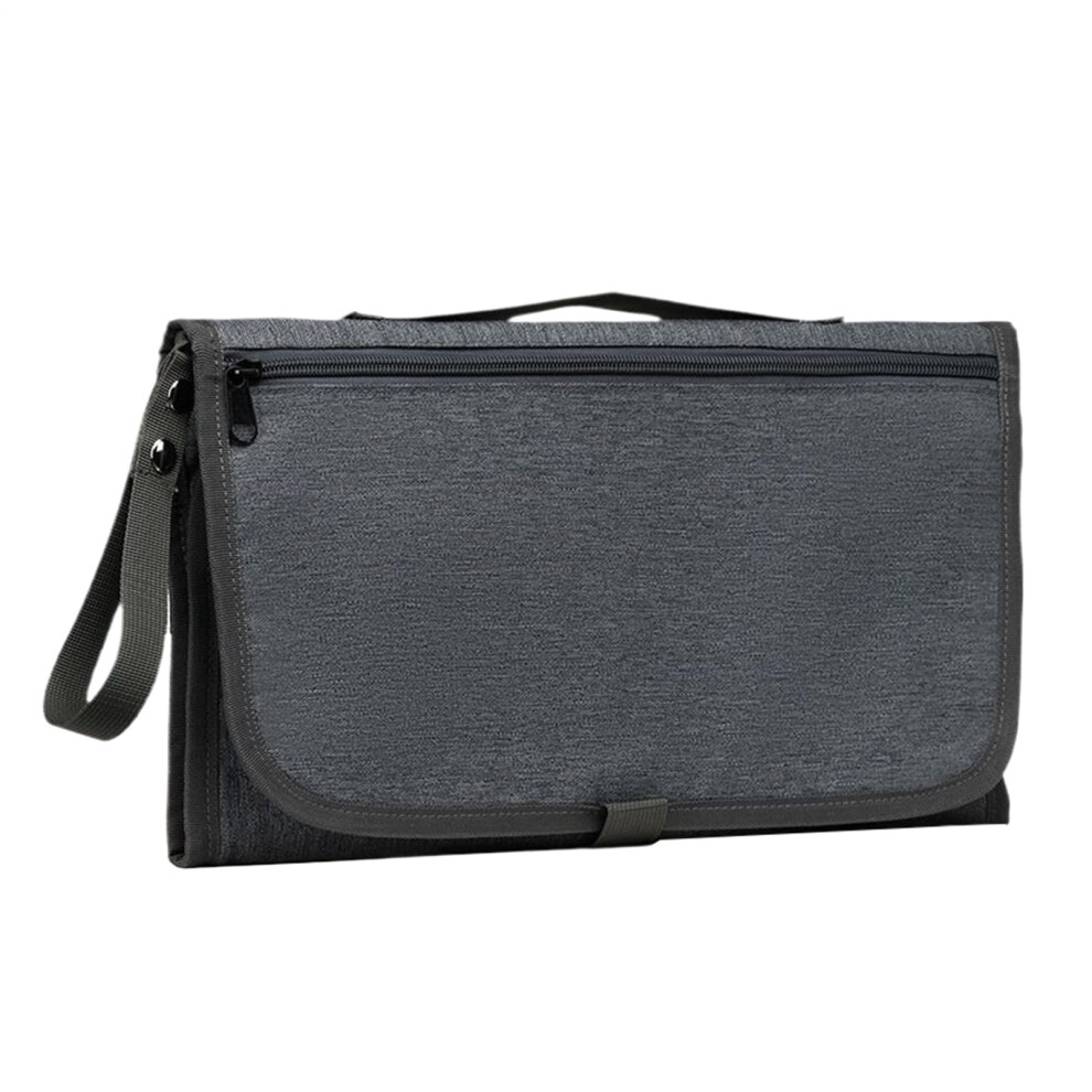 Diaper Bag With Changing Station, Large Capacity Travel Stroller Bag, Breathable Dark/Gray