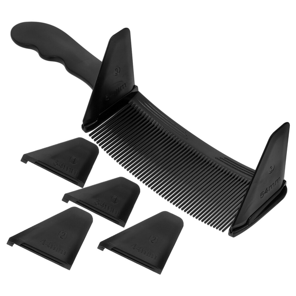 Barber Comb Set with Curved Ergonomic Design for Precise Corner Trimming and Adjustable Brackets