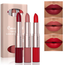 Matte Lipstick Set 3Pcs Waterproof Long Wear Red Liquid Lipstick and Lip Gloss Duo