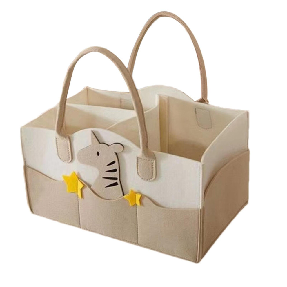 Diaper Bag Divided Compartments For Organized Travel Multi Function Baby Tote With Deer Pattern