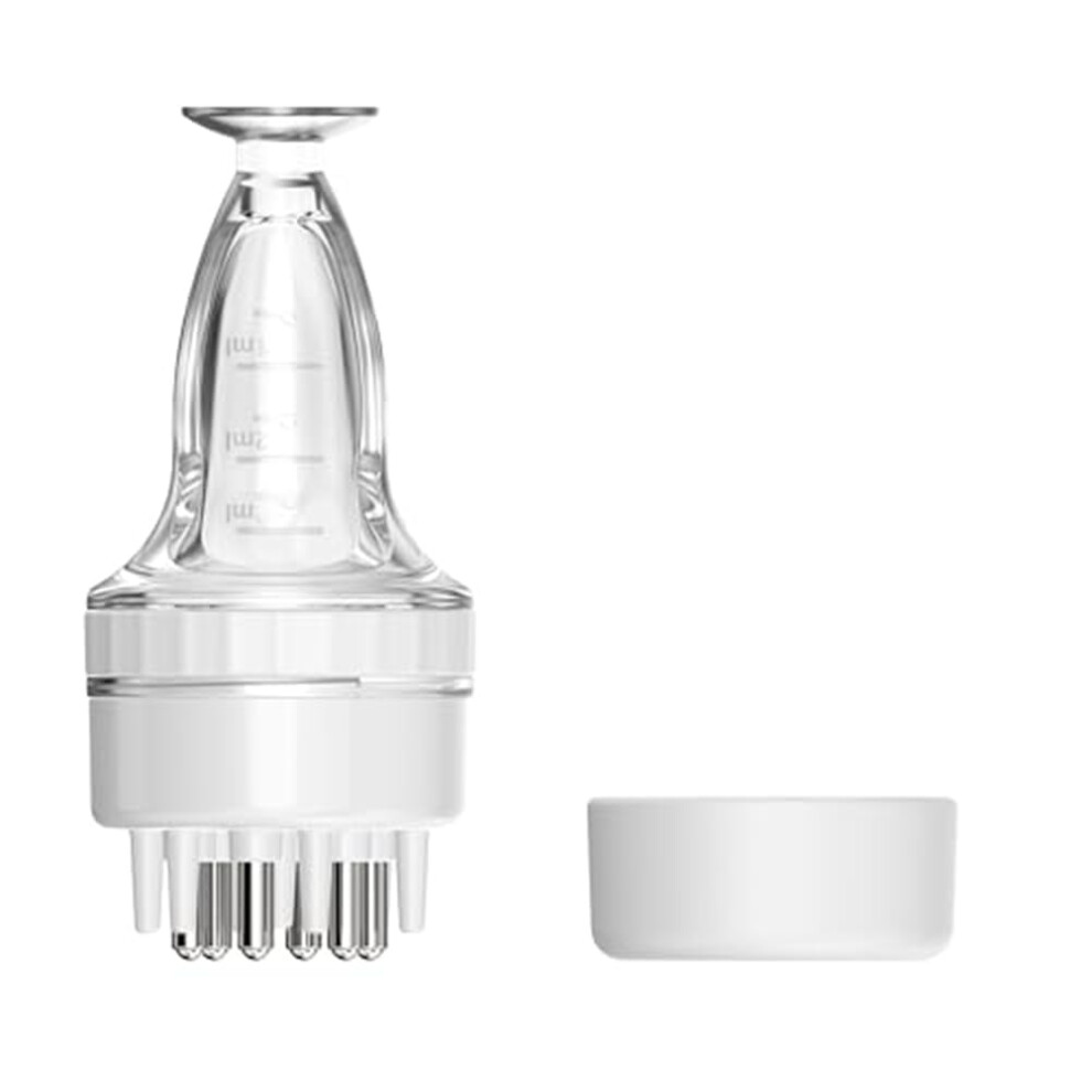 Unisex White Scalp Massager Applicator With Massage Comb For Hair Oil And Growth Serum Precise 3Ml Control