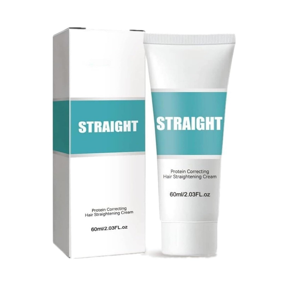 Cream Hair Straightening 60Ml Keratin Protein Collagen Nourishment For Frizz Smooth Hair