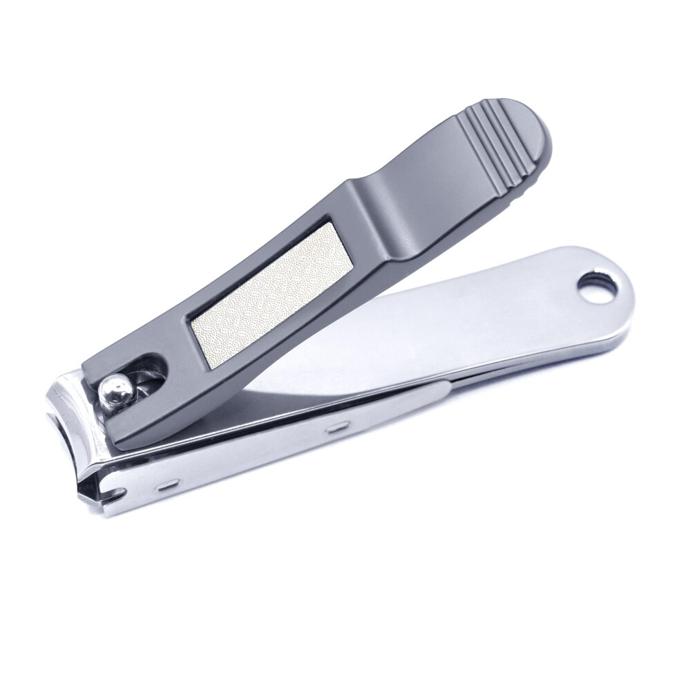 Nail Clippers for Thick Nails with 360 Rotating Handle, Stainless Steel Precision Blades, Gray